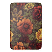 Vintage Blütenfarbe Badematte (Vorderseite Vertikal)