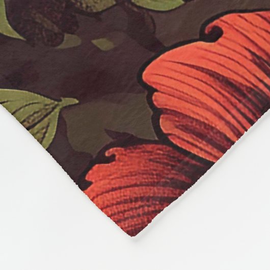 Vintage Blütenfarbe Fleecedecke (Ecke)