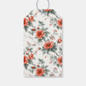 Vintage Blütenfarbe Geschenkanhänger (Rückseite)