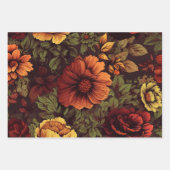 Vintage Blütenfarbe Geschenkpapier Set (Vorderseite 2)