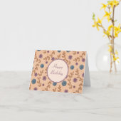 Vintage Blütenfarbe Karte (Gelbe Blume)