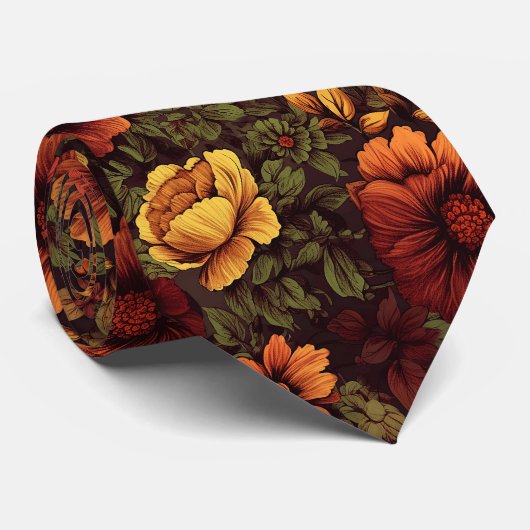 Vintage Blütenfarbe Krawatte (Gerollt)