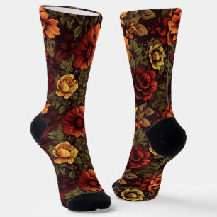 Vintage Blütenfarbe Socken