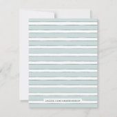 Vintage Blütenflorale Stationierkarte - Aquamarin Dankeskarte (Rückseite)