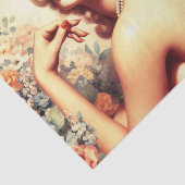 Vintage Blütenfrau Seidenpapier (Ausschnitt)