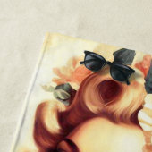 Vintage Blütenfrau Strandtuch (Beispiel)