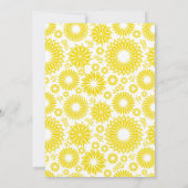 Vintage Blütengelbe Hochzeit Einladung (Rückseite)