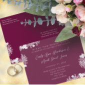 Vintage Blütenhochzeit Einladungspostkarte