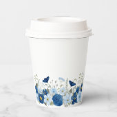 Vintage Blütenhochzeit Pappbecher (Rückseite)