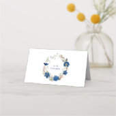 Vintage Blütenhochzeit Platzkarte (Rückseite)