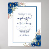 Vintage Blütenhochzeit Poster (Vorne)