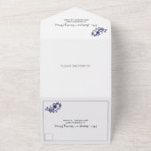 Vintage Blütenlandschaft All In One Einladung (Außenbereich)