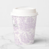 Vintage Blütenlila Pappbecher (Links)