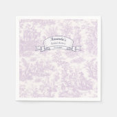 Vintage Blütenlila Serviette (Vorderseite)