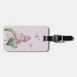 Vintage Blütenmarke lila lila Blume Gepäckstück Gepäckanhänger