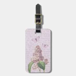 Vintage Blütenmarke lila lila Blume Gepäckstück Gepäckanhänger