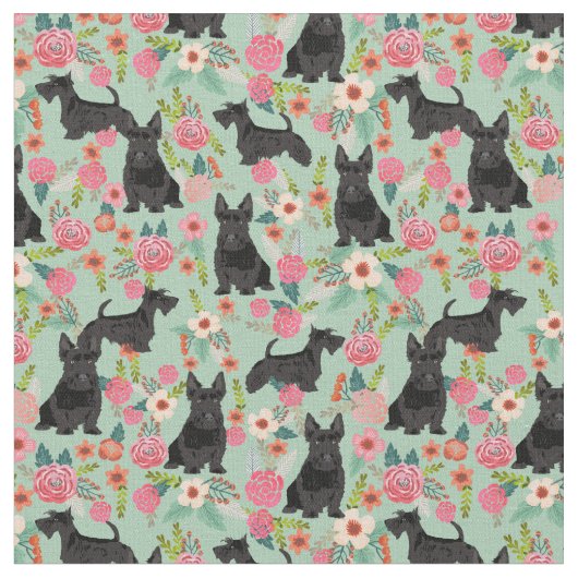 Vintage Blütenminze Stoff (Nahaufnahme)