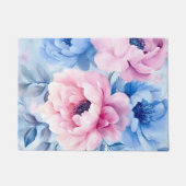 Vintage Blütenpastel Fußmatte (Vorderseite)