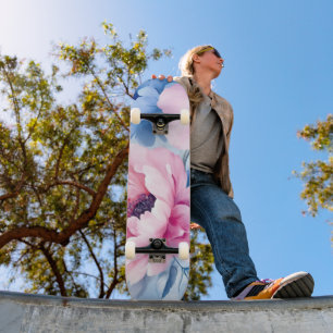 Vintage Blütenpastel Skateboard
