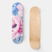 Vintage Blütenpastel Skateboard (Vorderseite)