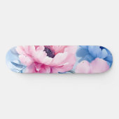 Vintage Blütenpastel Skateboard (Horizontal)