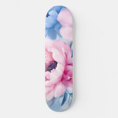 Vintage Blütenpastel Skateboard (Vorderseite)