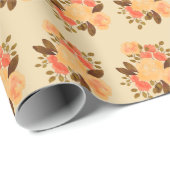 Vintage Blütenpastellfarben Wasserfarbenmuster Geschenkpapier (Rolleneckpunkt)