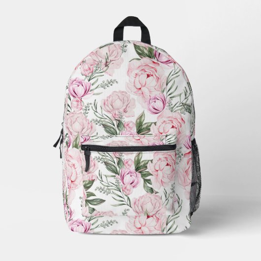 Vintage Blütenperle Bedruckter Rucksack (Vorderseite)