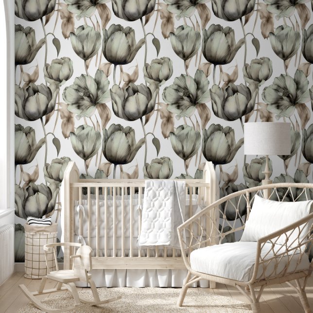 Vintage Blütenperle Tapete (Kinder)