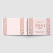 Vintage Blütenpink-Hochzeit Gästebuch (Voll)