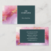 Vintage Blütenpinke Blütenblume Geschäftskarte Visitenkarte (Vorne/Hinten)