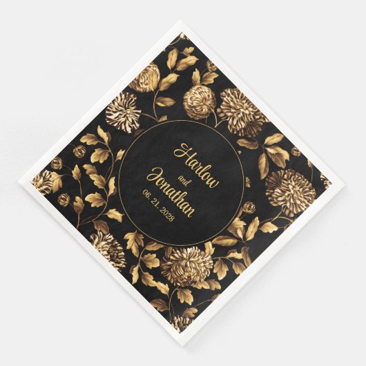 Vintage Blütensafari Serviette (Ecke)