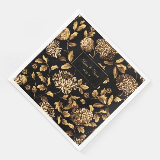 Vintage Blütensafari Serviette (Ecke)