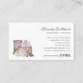 Vintage Blütensägemaschine Visitenkarte (Rückseite)