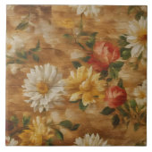 Vintage Blütensammlung Wasserfarben Populäre Samml Fliese (Vorderseite)