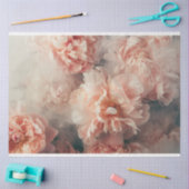 Vintage Blütenstände Pfirsichpfirsichfarben Decoup Seidenpapier (Basteln)