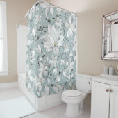 Vintage Blütentextur Nahtloses Muster Duschvorhang (Beispiel)