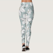 Vintage Blütentextur Nahtloses Muster Leggings (Rückseite)