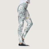Vintage Blütentextur Nahtloses Muster Leggings (Rechts)