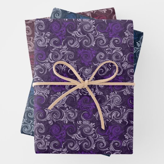 Vintage Blütenwirbelkollektion Geschenkpapier Set (Beispiel)