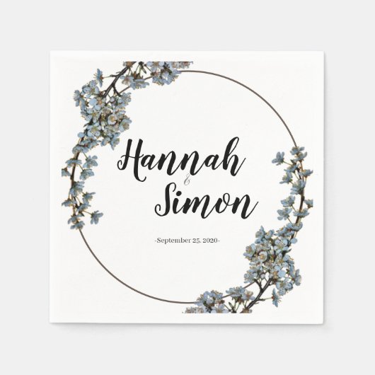 Vintage Blütenzeit Serviette (Vorderseite)