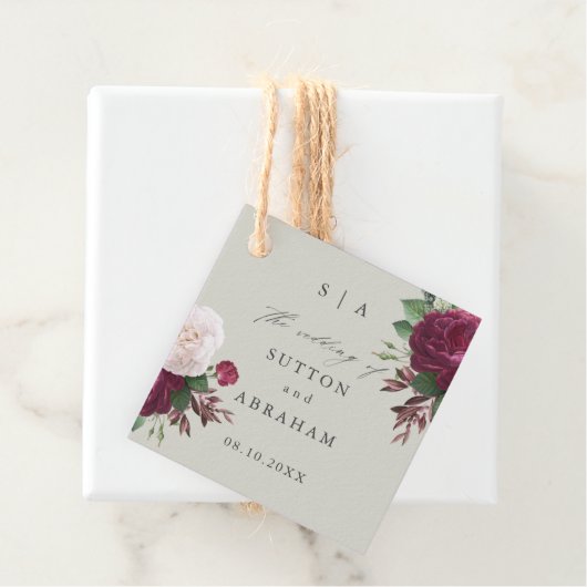 Vintage blutige Hochzeit Geschenkanhänger (Beispiel)