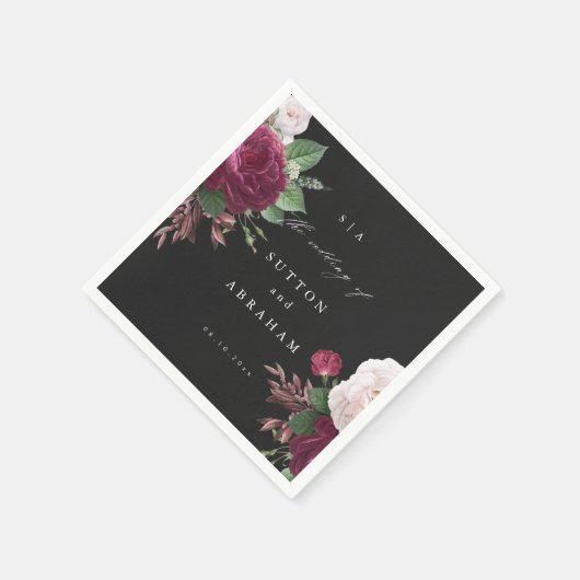 Vintage blutige Hochzeit Serviette (Ecke)