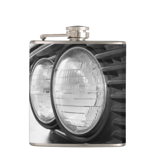 Vintage BMW-Scheinwerfer Flachmann (Vorderseite)