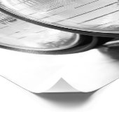 Vintage BMW-Scheinwerfer Fotodruck (Ecke)