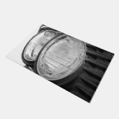 Vintage BMW-Scheinwerfer Fußmatte (Schrägansicht)