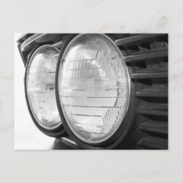 Vintage BMW-Scheinwerfer Postkarte