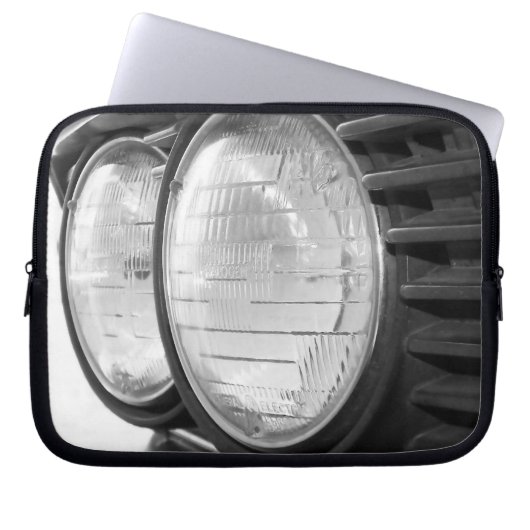 Vintage BMW-Scheinwerferlaptophülse Laptopschutzhülle (Vorderseite)