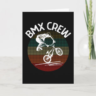 Vintage BMX Crew Track Racing Biker Karte