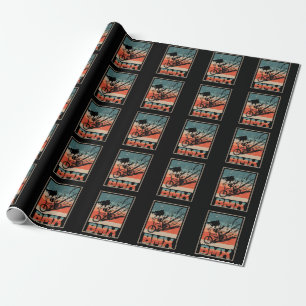 Vintage-BMX-Fahrrad für Jungen, Motorcross Geschenkpapier